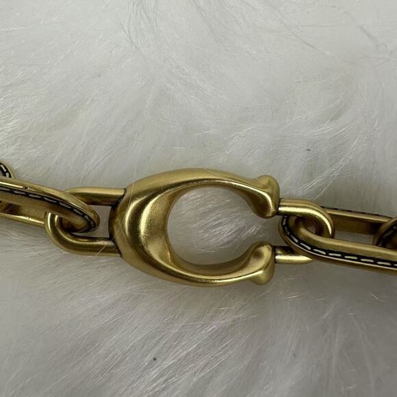 Coach Horse & Carriage Chain Strap In Brass/Brass CX180 NWT - Picture 5 of 8